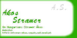 akos stramer business card