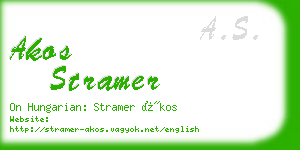 akos stramer business card